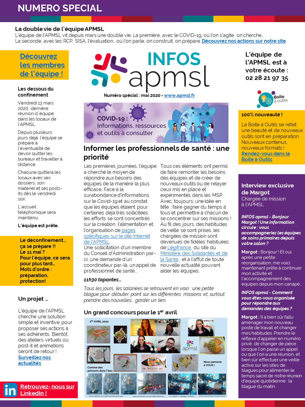 Les infos de l'APMSL