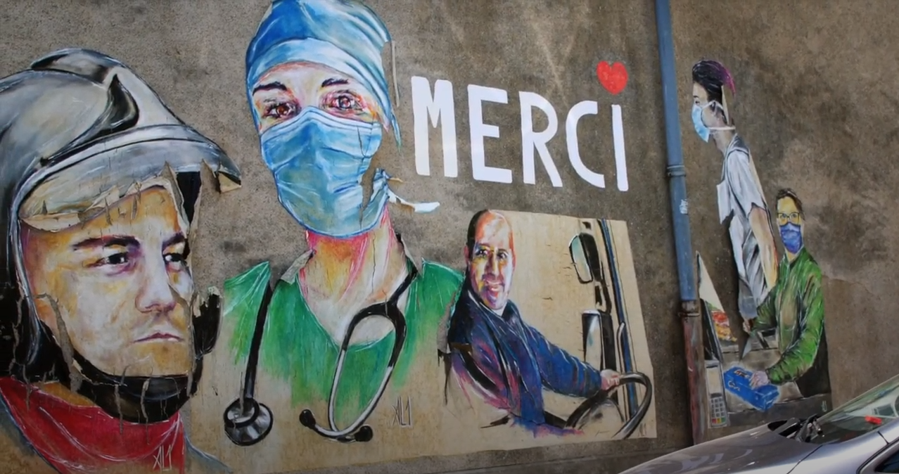 Extrait du clip vidéo "Tous mobilisés contre le Covid-19"