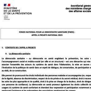 Appel à projet FNDS 2023