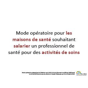 Salariat en MSP - Mémo AVECSanté