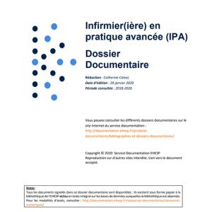 Un dossier documentaire sur les IPA (Infirmiers de pratique avancée)